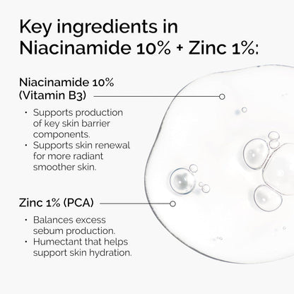 The Ordinary Niacinamide serum + Hyaluronic Acid