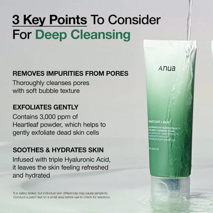 ANUA Heartleaf Quercetinol Pore Deep Cleansing Foam